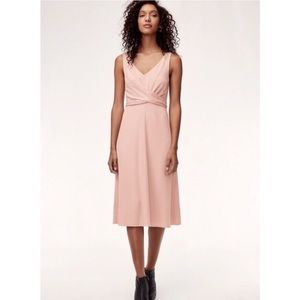 Aritzia Darcell Dress Wilfred Light Pink Midi